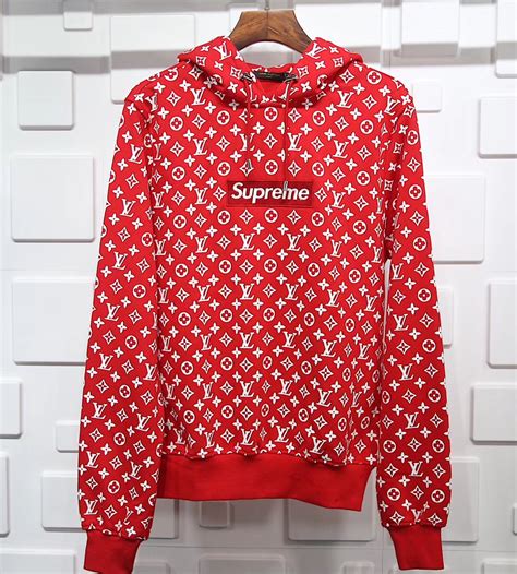 louis vuitton and supreme hoodie cheap